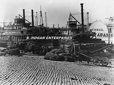 C 1900's STEAMBOAT 1ST AVENUE & BROAD CUMBERLAND RIVER NASHVILLE 8X10 PHOTO G100 picture