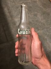 Old 1960's Orange Crush Soda Pop 10 oz Clear Glass Soda Pop Vintage Bottle picture