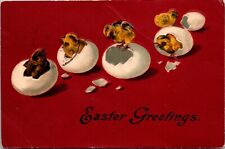Easter Postcard Chicks Breaking Out of Eggs~3251 picture