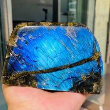 2.2LB Natural Blue Flash Labradorite Quartz Crystal Freeform Mineral Healing picture