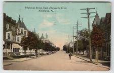 Postcard Vintage 1912 Tilghman Street East of Seventh in Allentown, PA. picture
