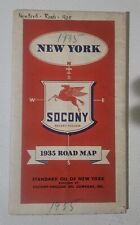 VINTAGE 1935 SOCONY ROAD MAP OF NEW YORK - STANDARD OIL OF NEW YORK Mobiloil  picture