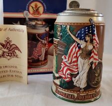 1991 Budweiser Archives Series Beer Stein Mug 1893 Columbian Exposition Lid Box picture