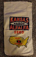 Vintage Kansas Hardy Alfalfa Seed Cloth ( Canvas ) Sack - Hutchinson Bag Co. picture