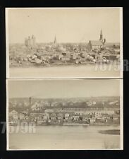 Two Very Rare Bird's-Eye CDV Views of Aurora Illinois in the 1860s History picture