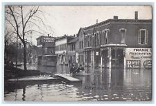 c1910's West Third Street Flood Bauman Bakery Trolly Dayton Ohio OH Postcard picture