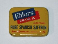 Rare 1930s EHLERS Grade A PURE SPANISH SAFFRON Hinged Advertising Spice Tin picture