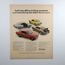 Vtg Toyota Corolla Corona Mark 2 Celica ST Car Print Ad 1960s 10 1/4
