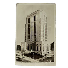 Vintage RPPC Real Photograph Postcard Jackson County Court House Kansas City MO picture