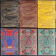 Monarchs & Marvel Cards by Theory11 - 6 decks - Avengers, Spiderman, Monarchs picture