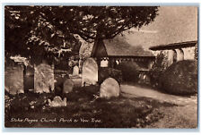 Stoke Poges England Postcard Stoke Poges Church Porch Yew Tree c1920's picture