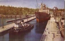 Seattle,WA Government Locks King County Washington Chrome Postcard Vintage picture