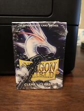 Dragon Shield Sleeves Pack of 60 Japanese Size Card Sleeves Clear Classic picture