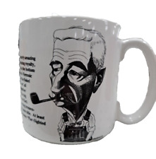 Largely Literary William Faulkner 40's Nobel Prize Writer Caricature Mug Cup picture