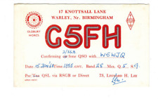 Ham Radio Vintage QSL Card   G5FH Birmingham, ENGLAND 1968 picture