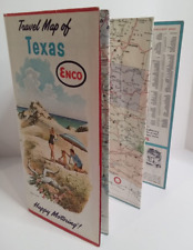 VTG 1963 Enco Travel Map of Texas - Great Condition picture