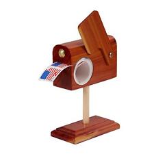 Handcrafted Cedar Mailbox Stamp Roll Dispenser picture