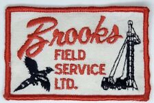 Vintage Brooks Field Service LTD Patch 3.25x2 NOS Oil Drilling Rigs Pheasant picture