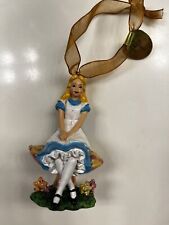 HTF DANBURY MINT disney Alice in wonderland On Mushroom ornament NEW picture