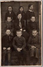 G1 RPPC Postcard Portrait School Class Photo 9 Children 1931 picture