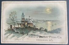Victorian Trade Card Smith & Barnes Pianos Emil Wulschner & Son, Indianapolis IN picture