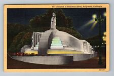 Hollywood CA-California Entrance to Hollywood Bowl Night c1948 Vintage Postcard picture
