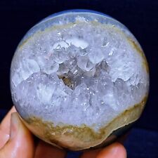 TOP 583G Natural Polished  Agate Geode Sphere Ball Crystal  Healing A126 picture