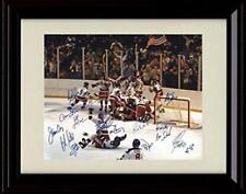 16x20 Framed Miracle on Ice 1980 US Olympic Hockey Team Autograph Promo Print picture