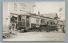 RPPC Trolley Aroostook Valley Railroad WASHBURN ME Maine Real Photo Postcard picture