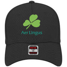 Aer Lingus Classic 1996 Shamrock Logo Adjustable Black Mesh Baseball Cap Hat New picture