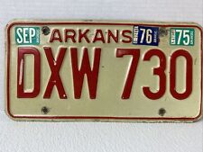 1975 Arkansas Land of Opportunity License Plate DXW-730 Collectible Sep 75 Tags picture