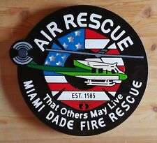 Fire Department Miami Dade Air Rescue routed patch plaque sign Custom carved picture