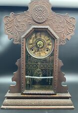 Antique  E. Ingraham Clock Co ALARM MANTEL CLOCK,  THALIA picture