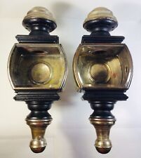 Antique Pair Coach Carriage Lantern Lamp Light picture