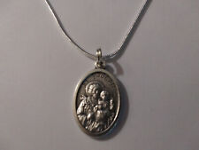St Joseph Medal Pendant 925 Sterling silver snake chain Necklace + Prayer card picture