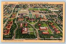 Tucson Arizona AZ Postcard Air View Of The University Of Arizona 1941 Vintage picture