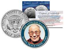 14th DALAI LAMA * 1989 NOBEL PEACE PRIZE * Colorized JFK Half Dollar U.S. Coin picture