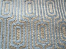 Zimmer & Rohde Blue Brown Geometric MEMORY Velvet Fabric 2++ yds picture