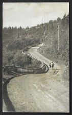 1937 Winding Road Black & White POSTCARD postal marked from NY ALBANY NEW YORK picture