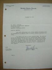 Nevada Senator Howard Cannon 1980 signed letter autograph picture