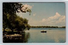 A Quiet Boat Ride On A Lake, c1973 Vintage Postcard picture
