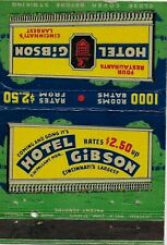 Royal Flash Hotel Gibson Cincinnati's Largest FS 40S Empty Matchcover picture