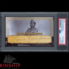 Louis Zamperini signed Cut 3x5 Custom Card PSA DNA Slab Olympic WWII Auto C2925 picture