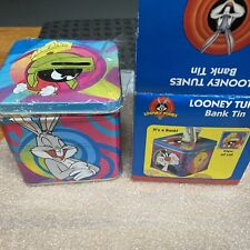 Vintage 1997 Looney Tunes Square Tin Bank picture