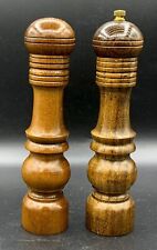 Vintage Wood Catalina Salt and Pepper Mills Grinder 8.5” Tall Beautiful picture