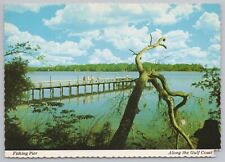 State View~Fishing Pier Along The Gulf Coast~Continental Postcard picture