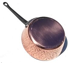 Vintage 9.8inch French Copper Saute Pan Made in France Hammered Tin 2mm 4.4lbs picture
