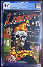 LIBERTY Comic #12  CGC 5.0 | Pre-Code horror | Skull & Clown Cover - Golden Age picture