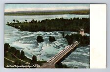Niagara Falls NY-New York, Goat Island Bridge & Rapids, Vintage Postcard picture