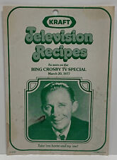 Bing Crosby Kraft Television Recipes Brochure Advertising TV Special March 1977 picture